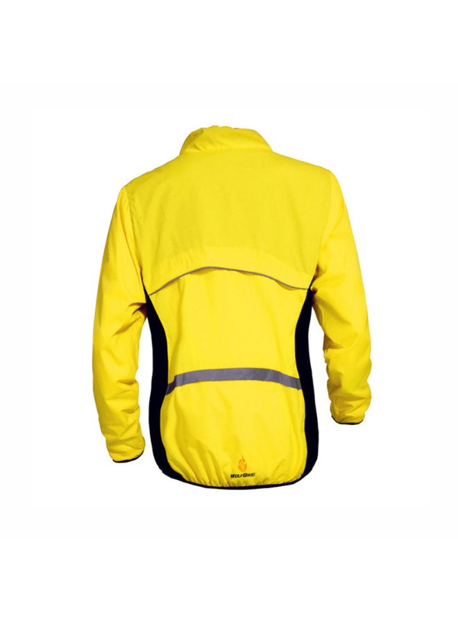Solid Pattern High Neck Jacket Yellow/Black - Image 2