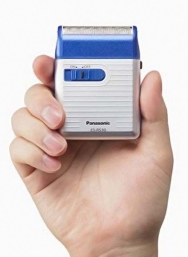 Panasonic - Travel Electric Shaver White/Blue/Silver - Image 1