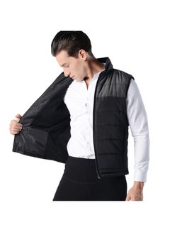 Generic Colourblock Pattern Sleeveless Vest Black/Grey  - Image 2