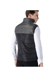 Generic Colourblock Pattern Sleeveless Vest Black/Grey  - Image 3