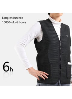 Generic Solid Pattern V-Neck Vest Black  - Image 4
