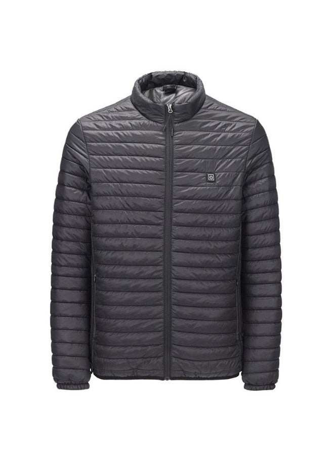 Solid Pattern High Neck Jacket Black  - Image 1