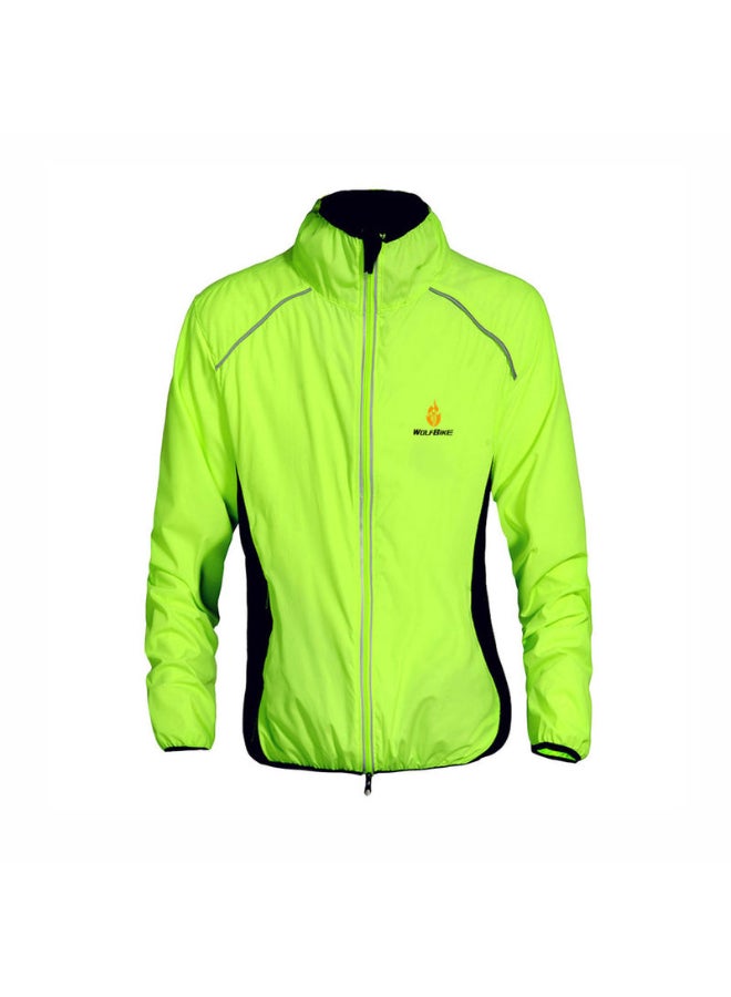Solid Pattern High Neck Jacket Green/Black - Image 1