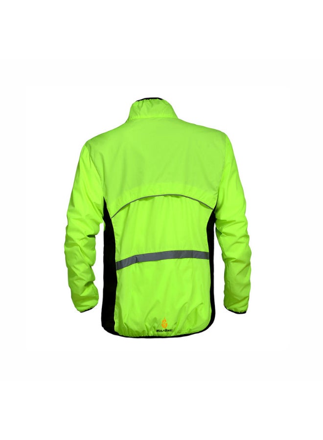 Solid Pattern High Neck Jacket Green/Black - Image 2
