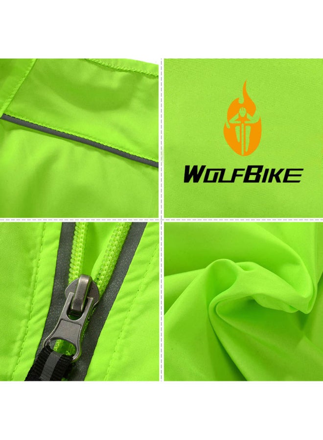 Solid Pattern High Neck Jacket Green/Black - Image 4