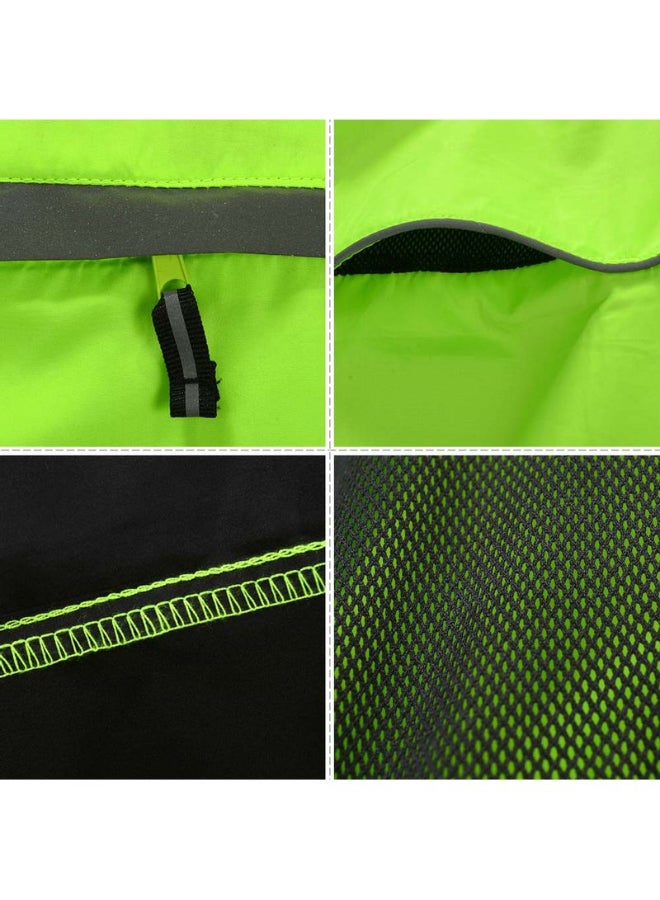 Solid Pattern High Neck Jacket Green/Black - Image 5