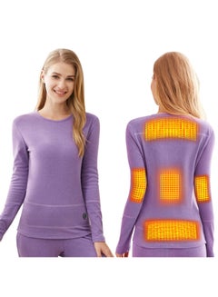 Generic Solid Pattern Sports Wear T-Shirt And Pant Set Purple  - Image 1