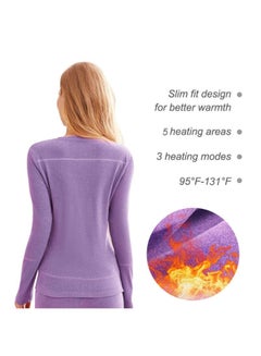 Generic Solid Pattern Sports Wear T-Shirt And Pant Set Purple  - Image 2