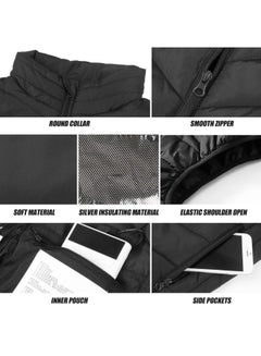 Generic Solid Pattern High Neck Jacket Black  - Image 3
