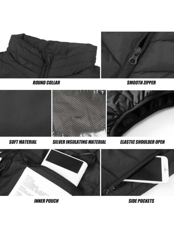 Generic - Solid Pattern High Neck Jacket Black - Image 1