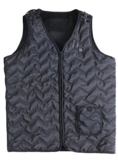 Generic Solid Pattern V-Neck Vest Black  - Image 1
