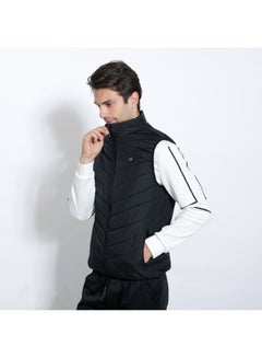 Generic Solid Pattern Sleeveless Vest Black  - Image 3