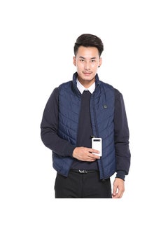 Generic Solid Pattern High Neck Jacket Blue  - Image 1
