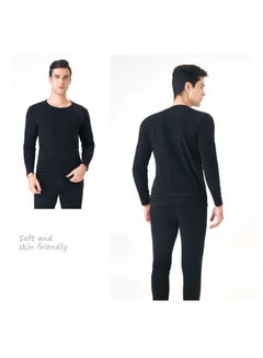 Generic Solid Pattern Sports Wear T-Shirt And Pant Set Black  - Image 2