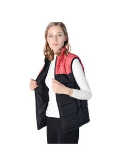 Generic Colourblock Pattern Sleeveless Vest Black/Pink  - Image 3