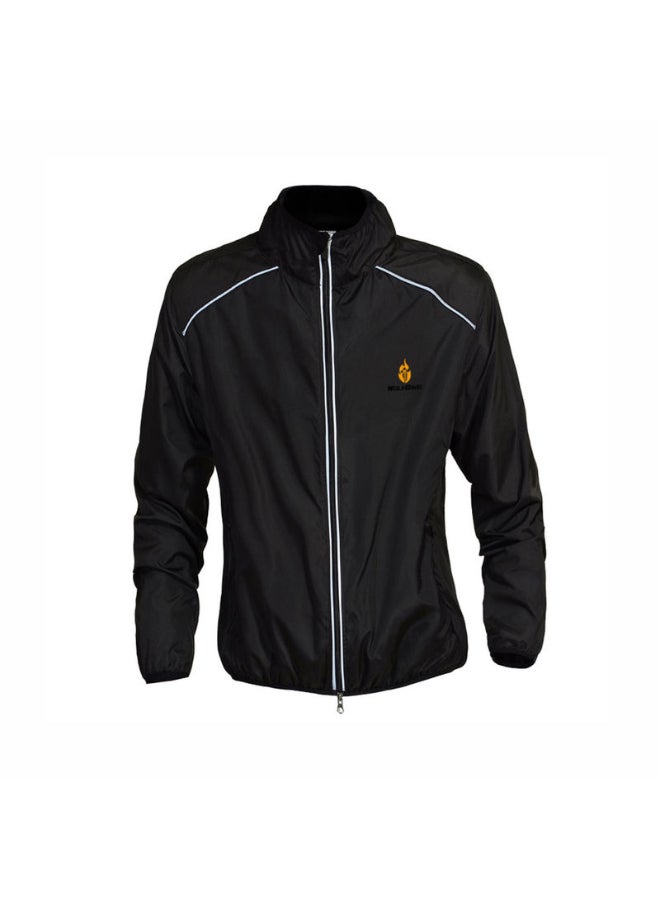 Solid Pattern High Neck Jacket Black - Image 1