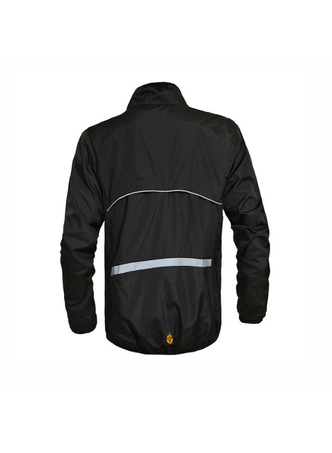 Solid Pattern High Neck Jacket Black - Image 2