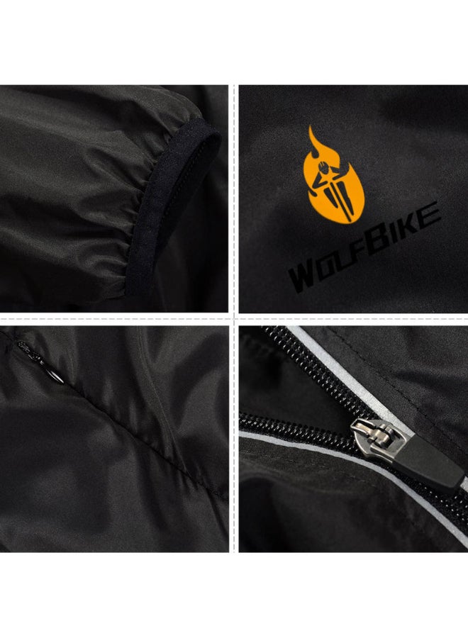Solid Pattern High Neck Jacket Black - Image 3