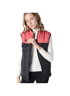 Generic Colourblock Pattern Sleeveless Vest Black/Pink  - Image 2