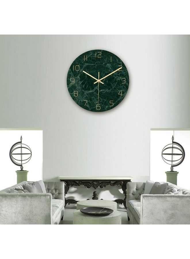 Generic Marble Texture Wall Clock Dark Green  - Image 2