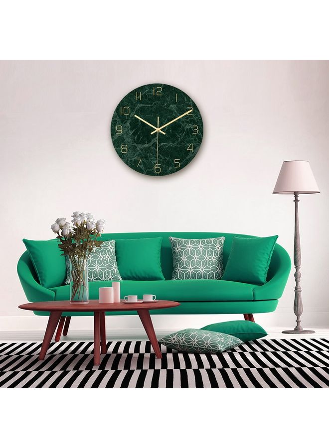 Generic Marble Texture Wall Clock Dark Green  - Image 3