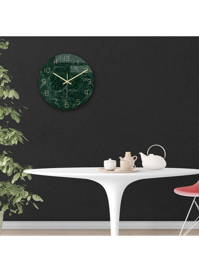 Generic Marble Texture Wall Clock Dark Green  - Image 4