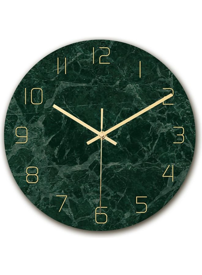 Generic Marble Texture Wall Clock Dark Green  - Image 1