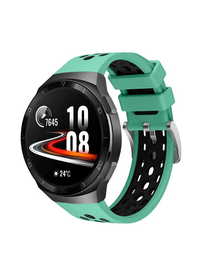 INEIX - Silicone  Replacement Strap For Huawei Watch GT2 e Mint/Black - Image 1