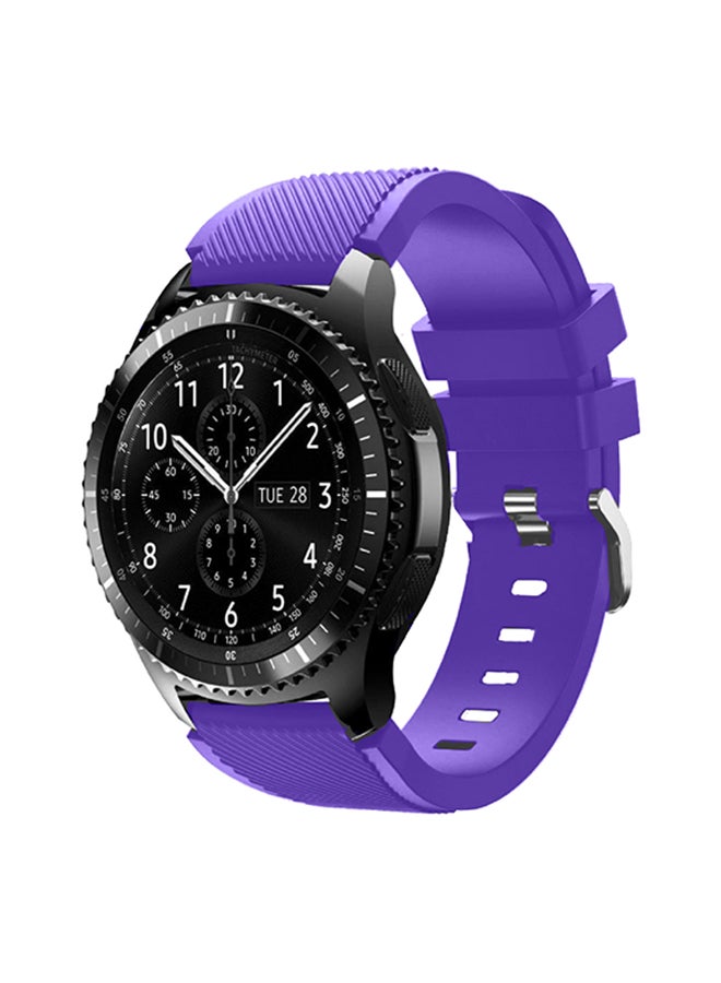 INEIX Textured Silicone Replacement Strap For Samsung Gear S3 Purple  - Image 1