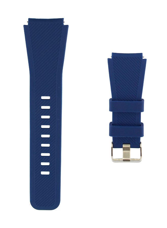 INEIX - Textured Silicone Replacement Strap For Huawei Watch GT2 Dark Blue - Image 1