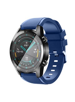Textured Silicone Replacement Strap For Huawei Watch GT2 Dark Blue