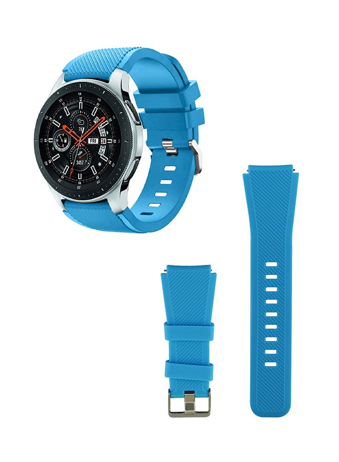 INEIX Textured Silicone Replacement Strap For Samsung Galaxy Watch Cyan  - Image 2