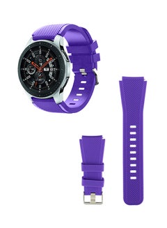 INEIX Textured Silicone Replacement Strap For Samsung Galaxy Watch Purple  - Image 2