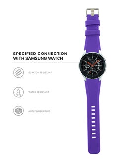 INEIX Textured Silicone Replacement Strap For Samsung Galaxy Watch Purple  - Image 4