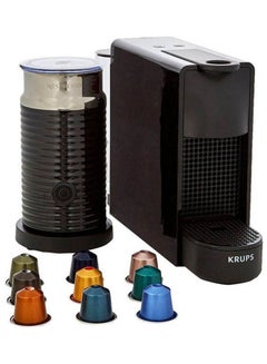 Essenza Mini Coffee Machine With Aeroccino By Krups Black 8.4x20.4x33cm