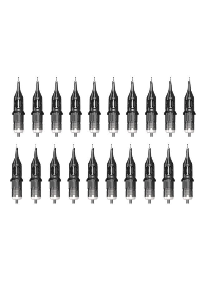 مجموعة إبرة تاتو بخرطوشة حبر من 20 قطعة أسود - Image 1