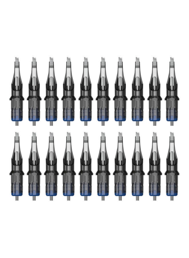 مجموعة إبرة تاتو بخرطوشة حبر من 20 قطعة أسود - Image 1