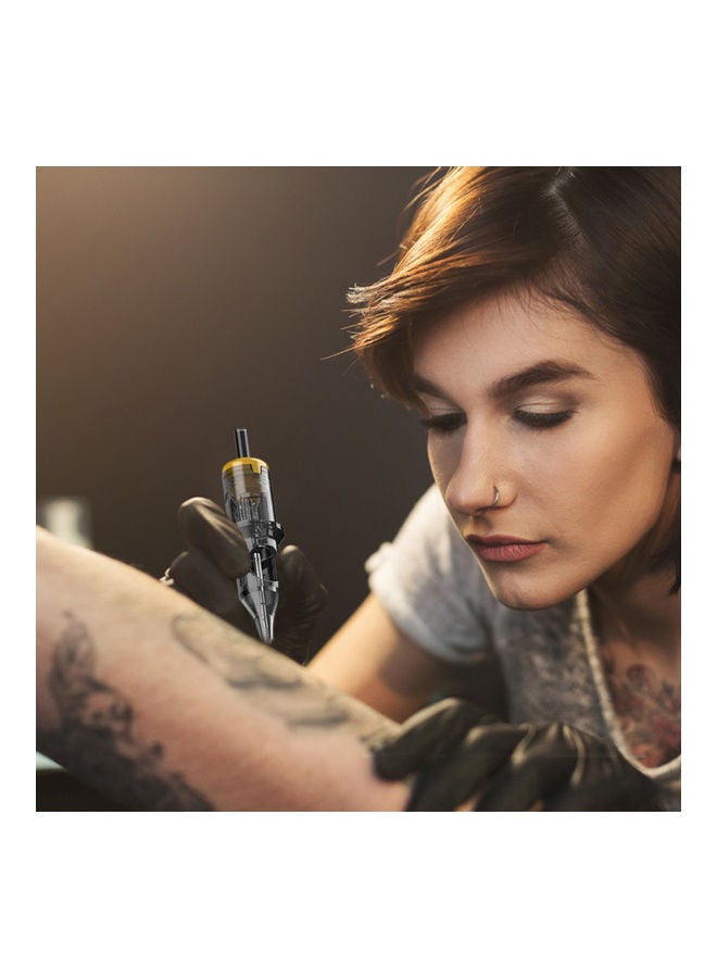 مجموعة إبرة تاتو بخرطوشة حبر من 20 قطعة أسود - Image 3