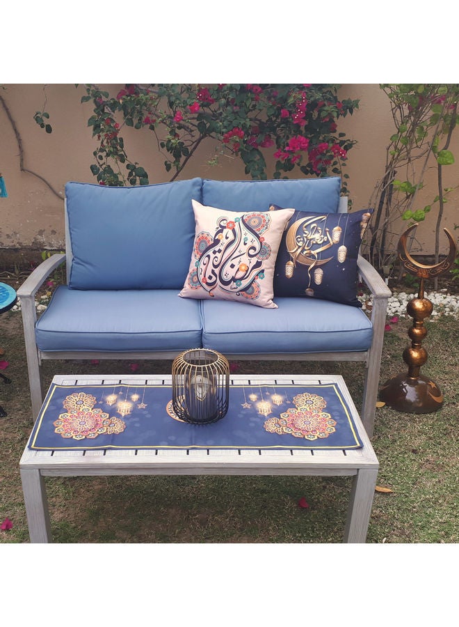 ألوان مجموعة غطاء وسادة زينة تحمل عبارة "رمضان كريم" - 2 قطعة متعدد الألوان 40 x 40سم - Image 2