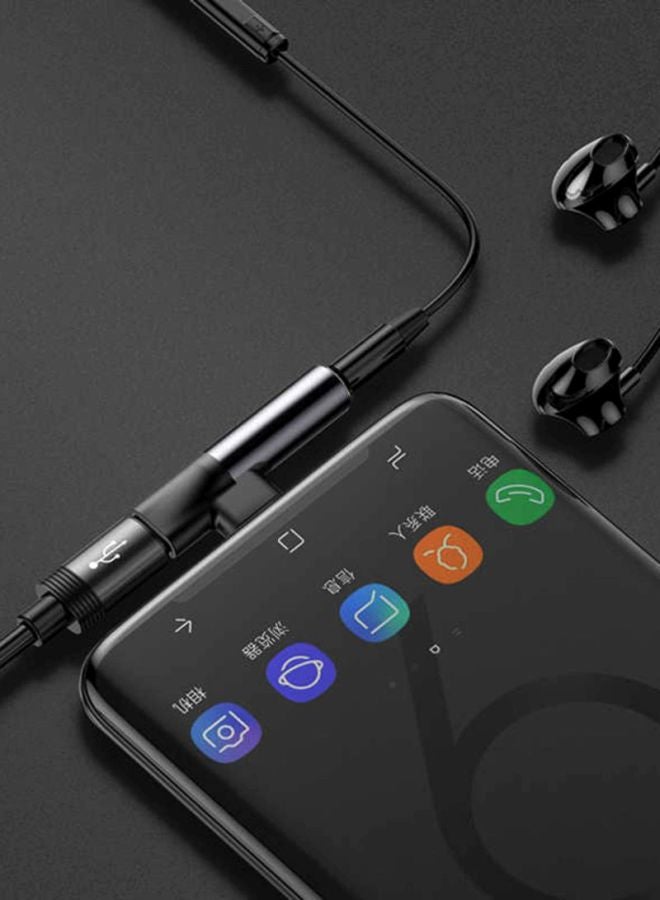 Baseus Type-C And 3.5mm Female To Type-C Male Adapter Silver/Black - Image 4