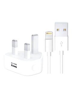 MARGOUN Wall Charger 5W USB Power Adapter with Lightning Cable for iphone XS Max White/Silver  - Image 2