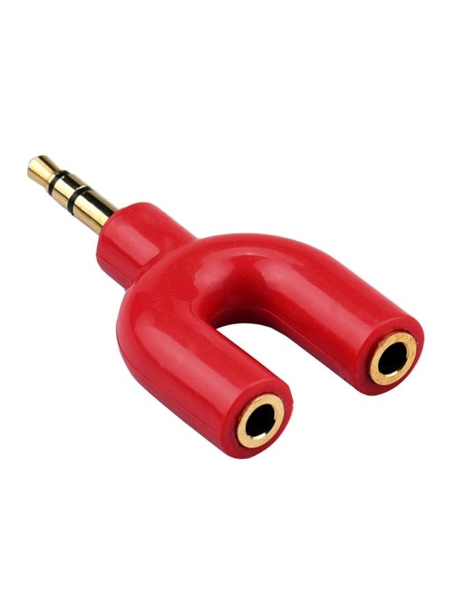 Voberry 3.5mm Audio Splitter Adapter Red/Gold - Image 2