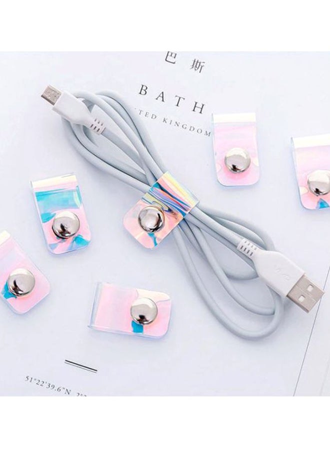 بيوينتي منظم كابلات بمشبك للإغلاق شفاف/فضي - Image 2