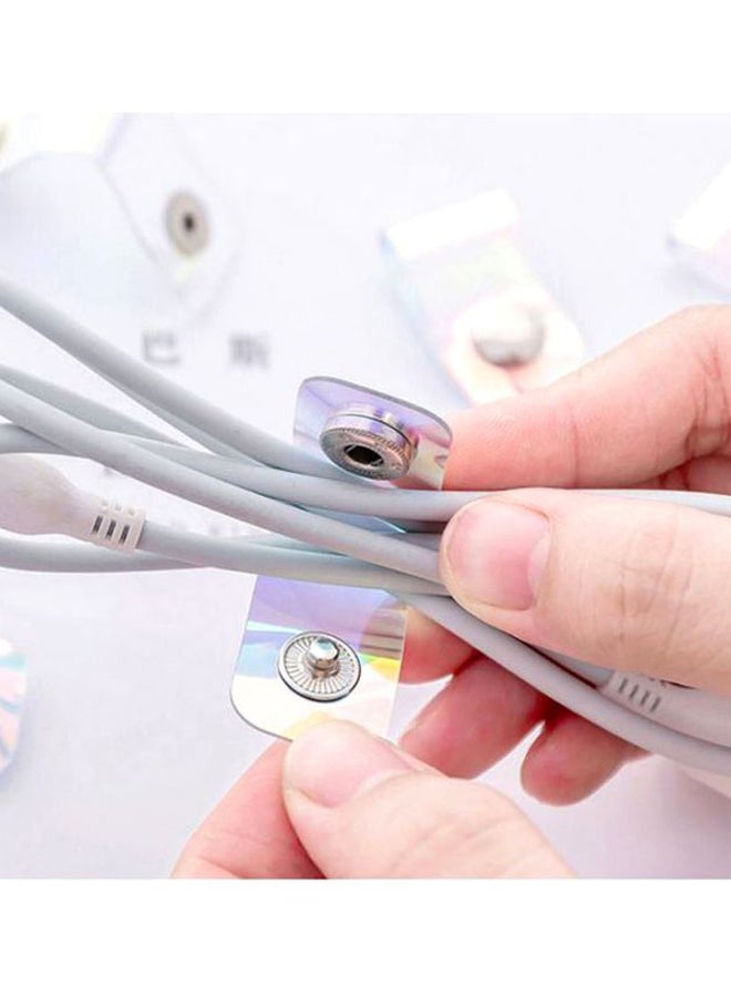 بيوينتي منظم كابلات بمشبك للإغلاق شفاف/فضي - Image 3