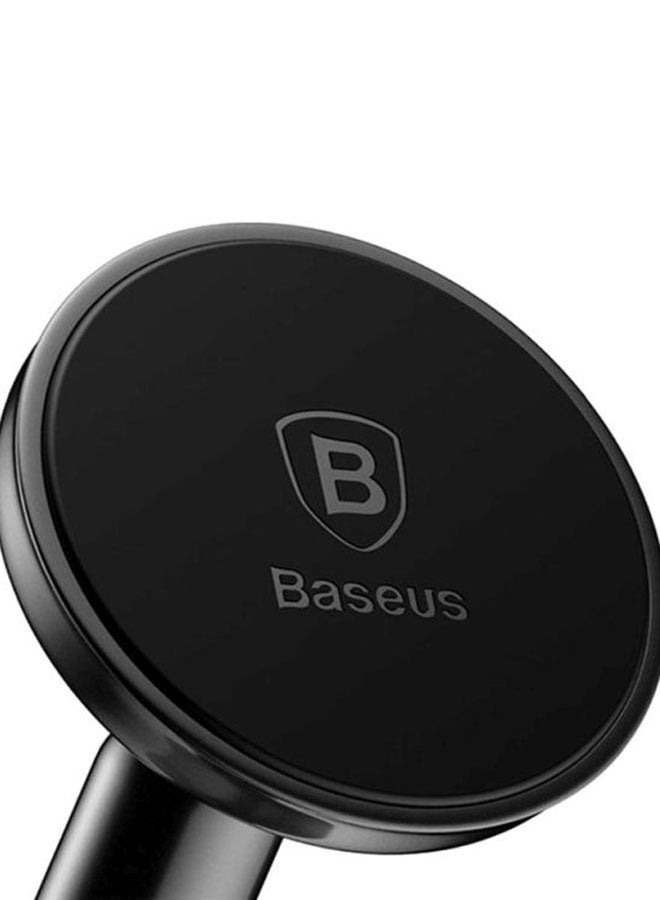 Baseus - 360-Degree Rotary Phone Holder Strong Magnetic Dashboard Car Mount for iPhone, Samsung, Huawei Other Smartphones with The Flat Back Black - Image 1