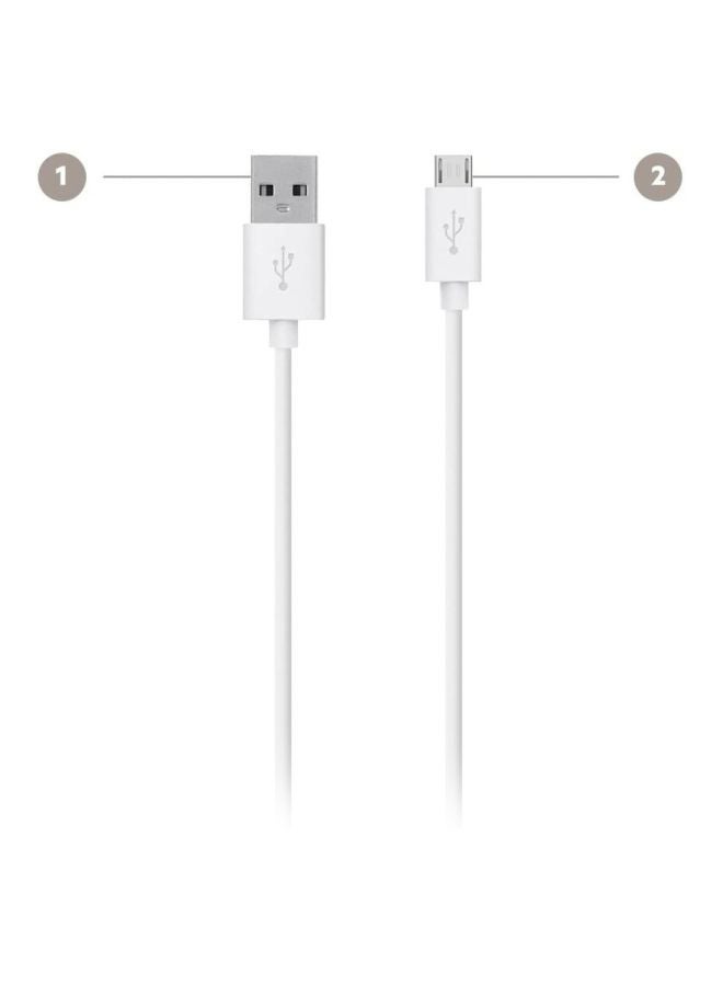 belkin Tangle Free MicroUSB ChargeSync Cable White/Silver  - Image 2