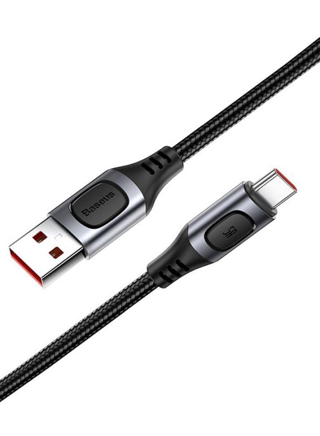 Baseus USB A to Type C 5A Fast Charging Cable Flash Series Zinc Alloy Data Cable Premium Nylon Braided USB Cable Compatible for Samsung Galaxy, Nintendo Switch, Huawei Mate Book X Pro iPad mini 6 etc. 2Meter Black - Image 5