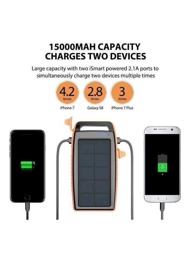 راف باور - شاحن محمول رافباور بالطاقة الشمسية 15000.0 mAh أسود - Image 1