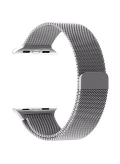 Milanese Loop Buckle Band For Apple Watch 42mm Silver