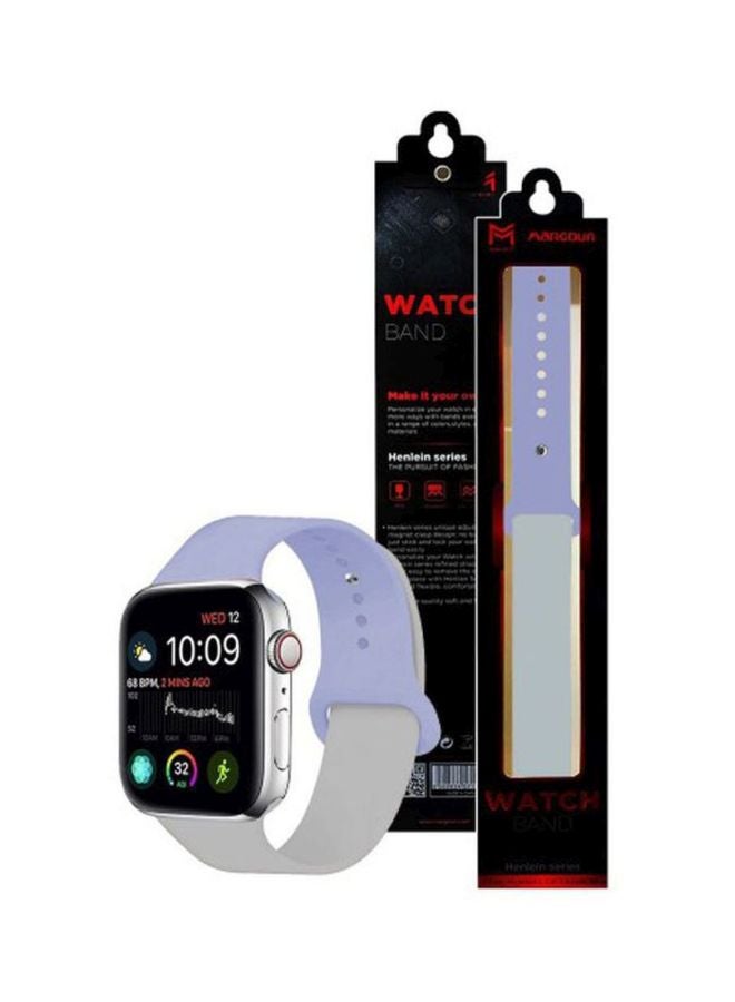 MARGOUN - Henlein Series Replacement Band For Apple Watch 42/44 mm Grey/Blue - Image 1
